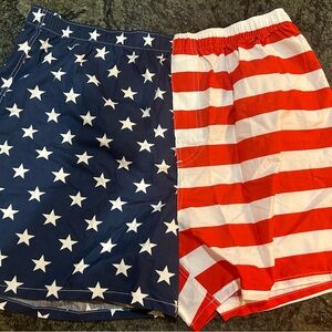 American Flag Patterned boxer Shorts red white and blue